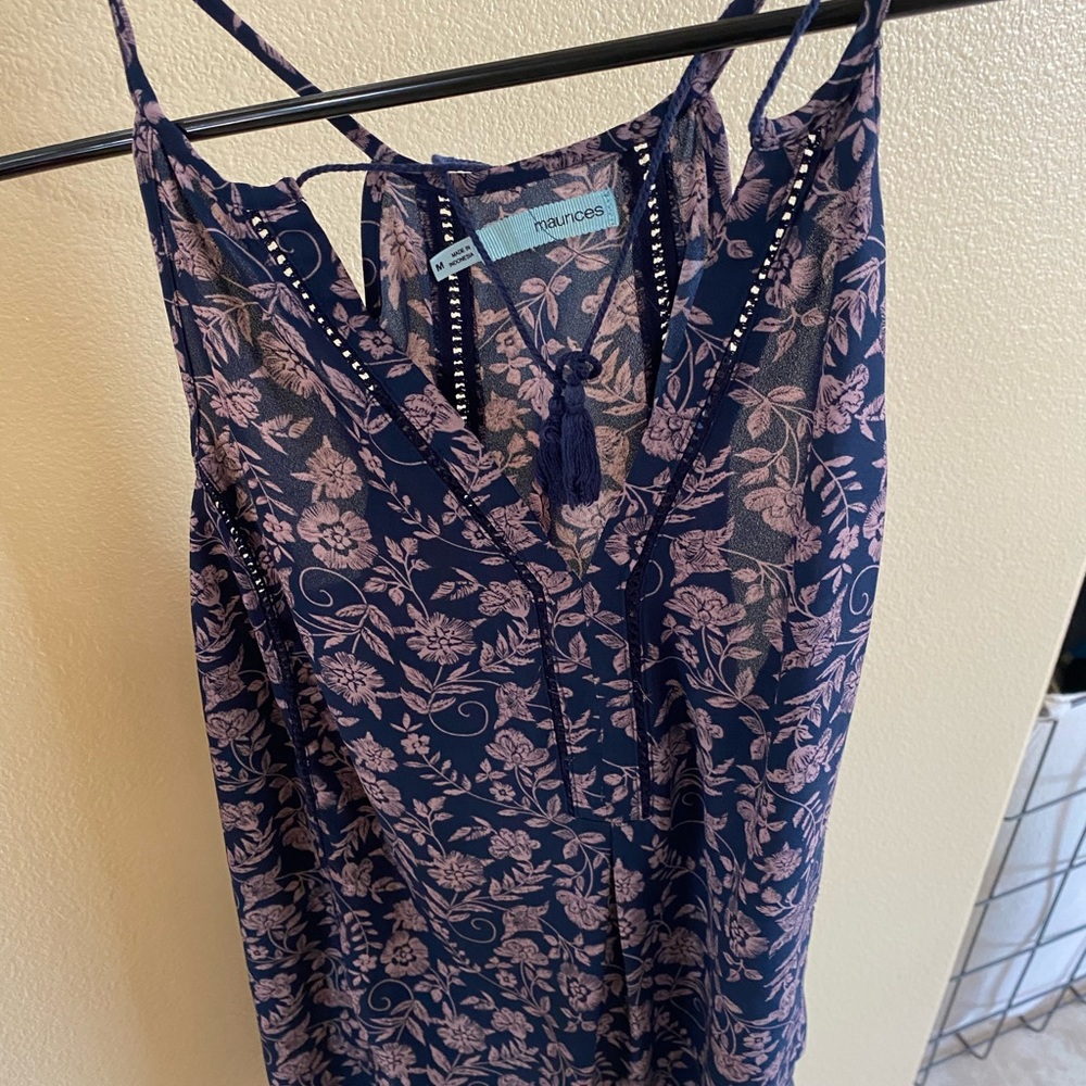 Blue and pink tank